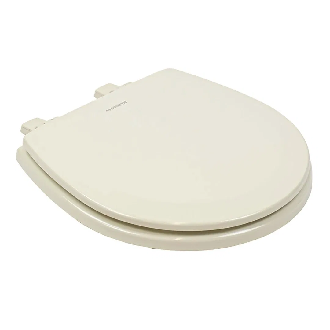 385344437 – DOMETIC Toilet Seat, D-Shape Closed Front Bone With Cover
